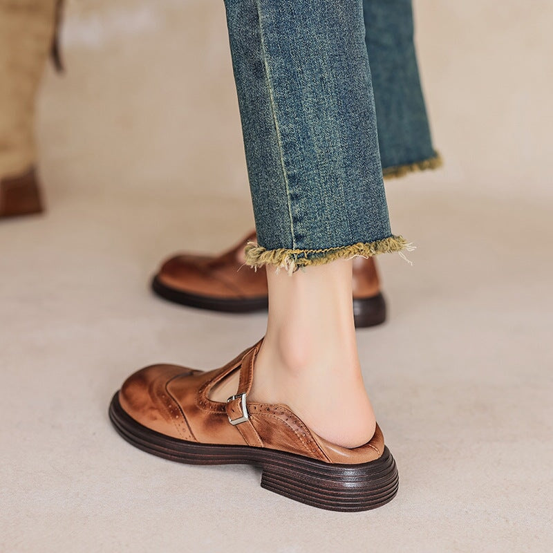 Olivia | Bequeme Vintage T-Strap Schuhe