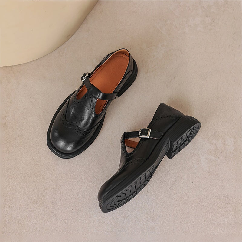 Olivia | Bequeme Vintage T-Strap Schuhe