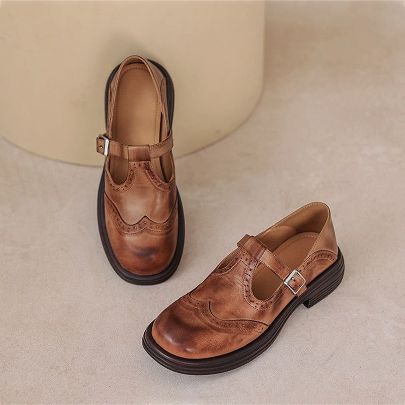 Olivia | Bequeme Vintage T-Strap Schuhe