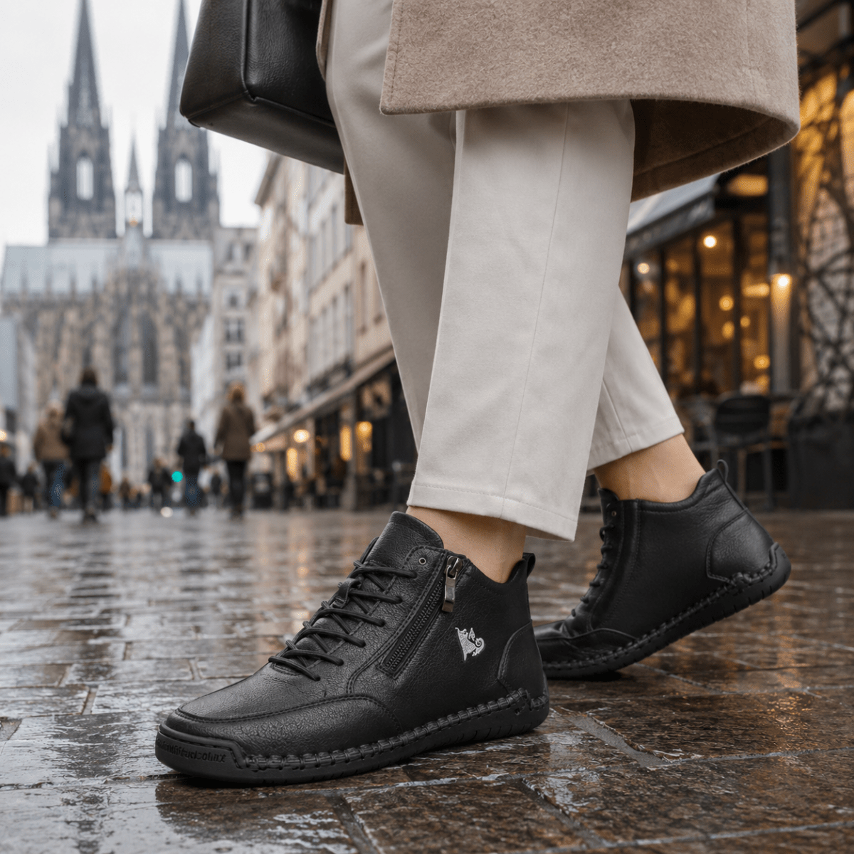 Kanning – Schnür-Turnschuhe mit seitlichem Reißverschluss