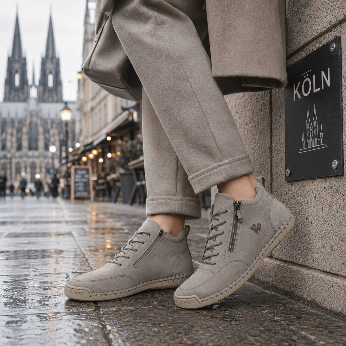 Kanning – Schnür-Turnschuhe mit seitlichem Reißverschluss