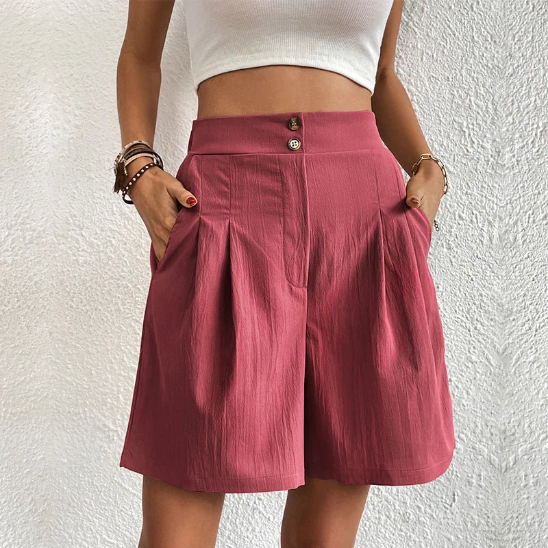 Chelsie - Hohe Taille Bequeme Shorts