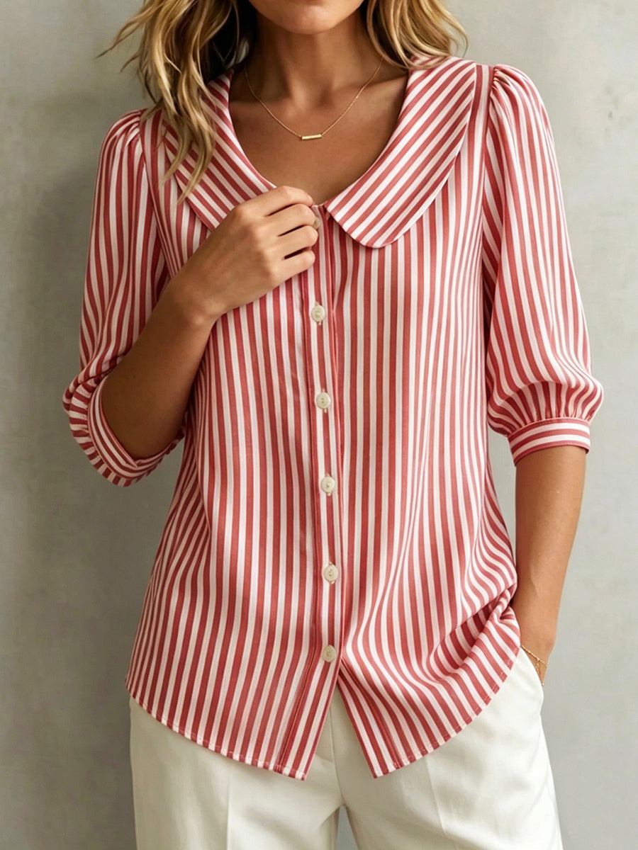 Gretje – Bluse Mit Knöpfen