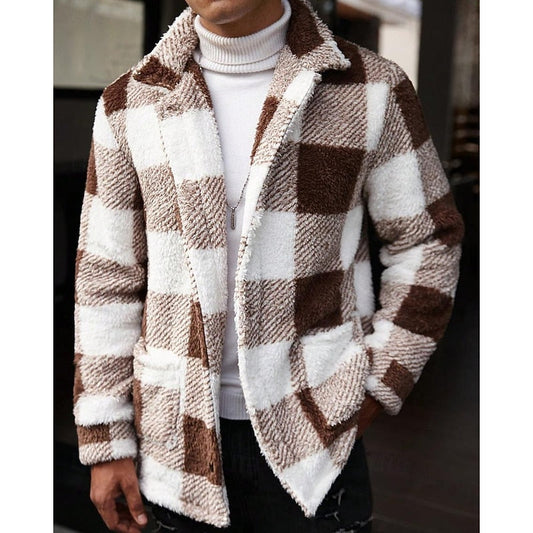 Bruno | Herren karierte Jacke mit Taschen
