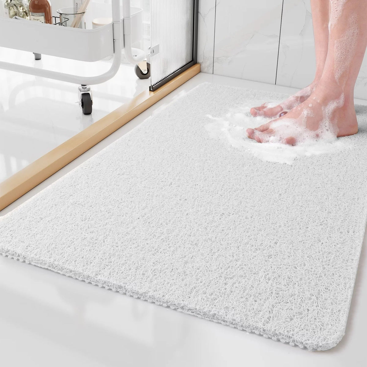 Rutschfeste Duschmatte mit Wasserdurchlauf für Dusche und Wanne