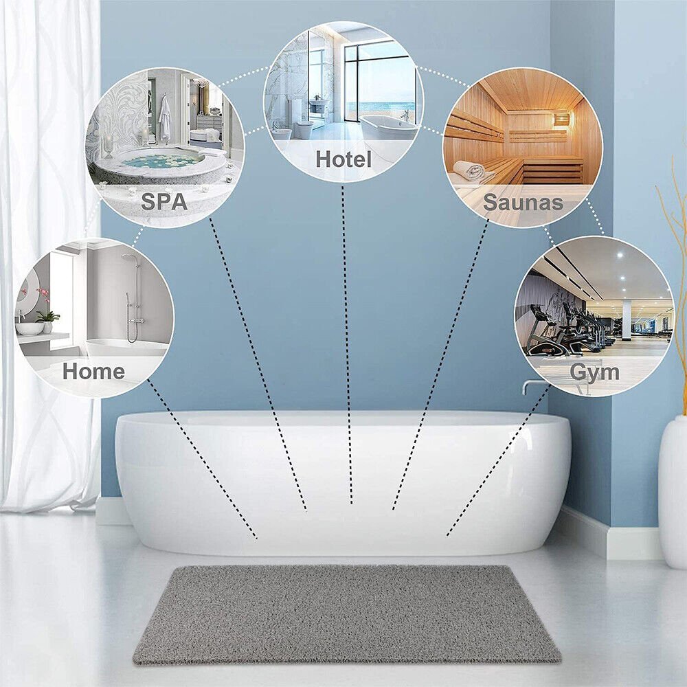 Rutschfeste Duschmatte mit Wasserdurchlauf für Dusche und Wanne