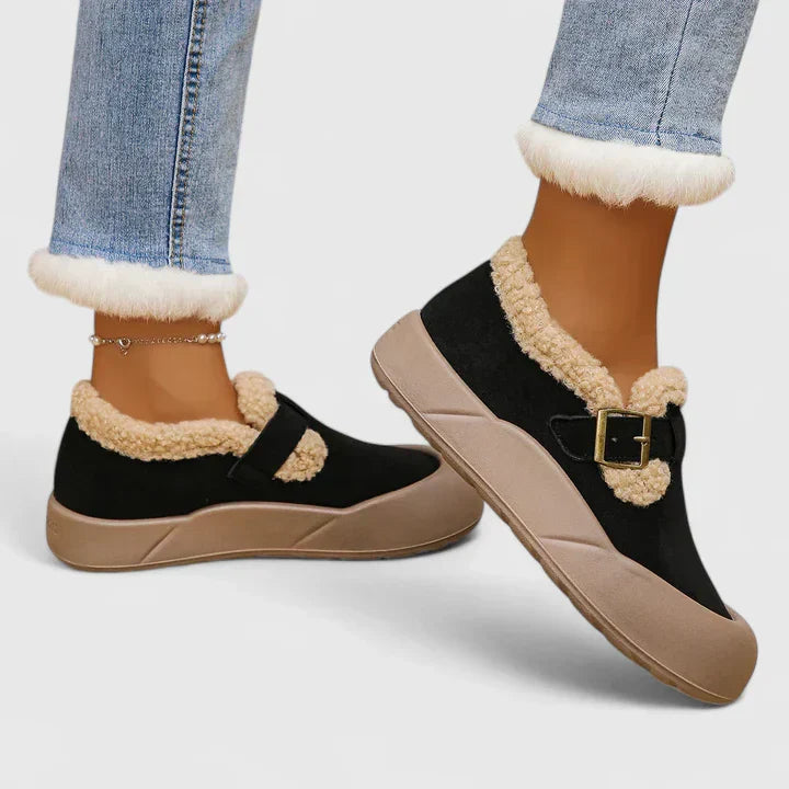 Winterschuhe Damen Gefüttert mit Schnalle