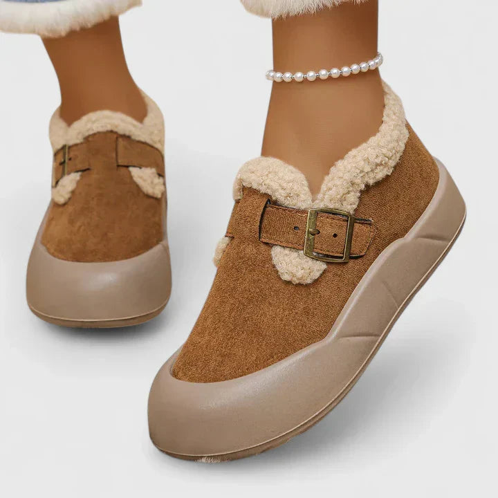 Winterschuhe Damen Gefüttert mit Schnalle