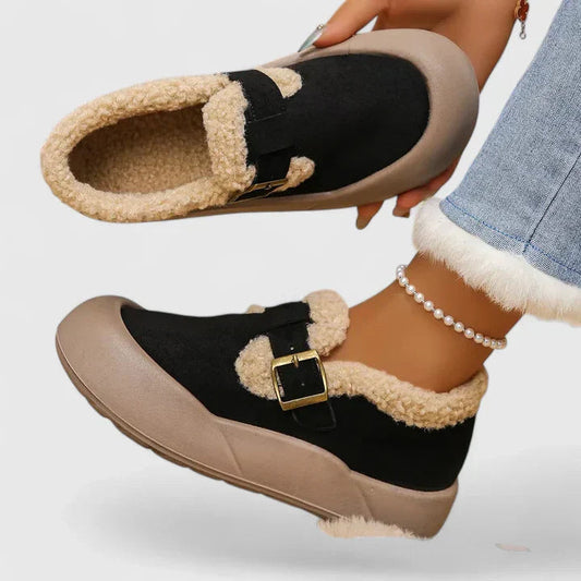 Winterschuhe Damen Gefüttert mit Schnalle
