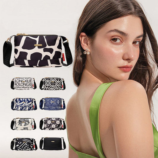 PrintEase - Damen Umhängetasche mit Multi-Taschen-Design
