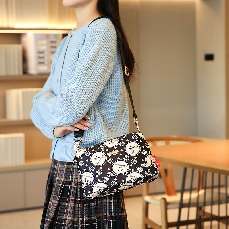 PrintEase - Damen Umhängetasche mit Multi-Taschen-Design