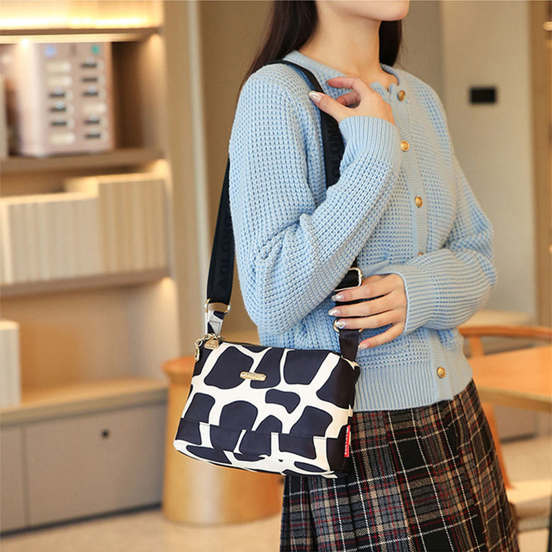 PrintEase - Damen Umhängetasche mit Multi-Taschen-Design