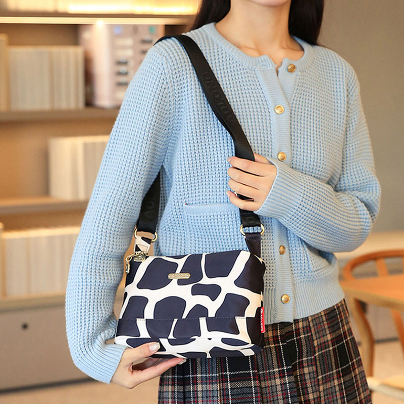 PrintEase - Damen Umhängetasche mit Multi-Taschen-Design