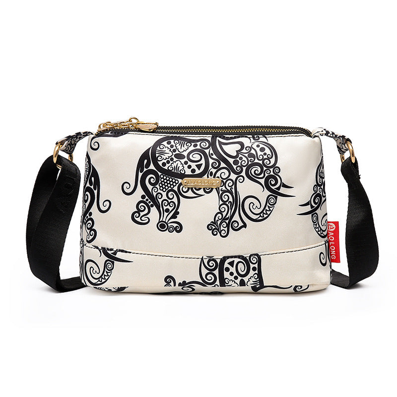 PrintEase - Damen Umhängetasche mit Multi-Taschen-Design