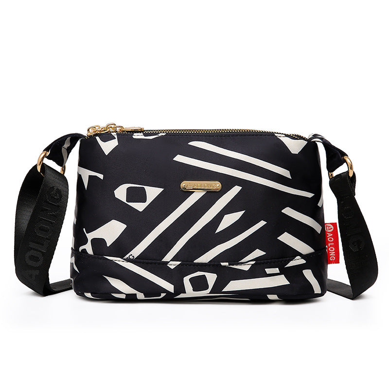 PrintEase - Damen Umhängetasche mit Multi-Taschen-Design