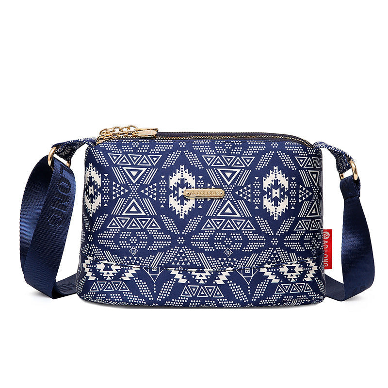PrintEase - Damen Umhängetasche mit Multi-Taschen-Design