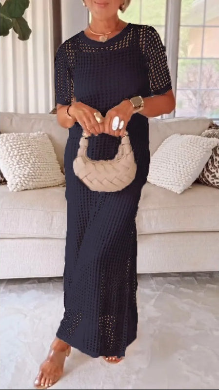 Jilena – Langes Maxikleid Mit Ausschnitte + Kostenloses Unter Kleid