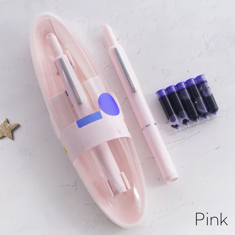 InkFlow - Einziehbarer Füllfederhalter mit sanftem Schreibkomfort | 1+1 GRATIS