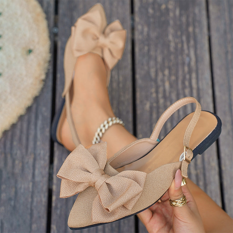 Sofia – elegante Damen Slingback-Ballerinas mit Schleifendetail