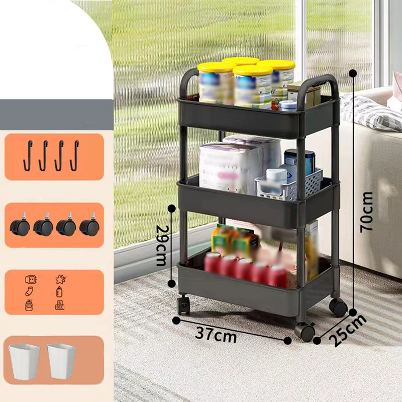 Rollwagen 3-stufig mit Rollen – mobiler Organizer