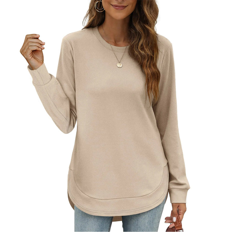 Lizza – Sweatshirt Mit Rundhalsausschnitt Und Abgerundetem Saum