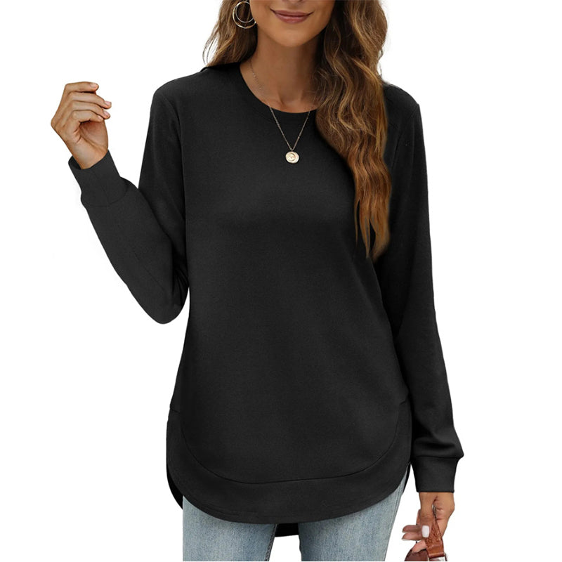 Lizza – Sweatshirt Mit Rundhalsausschnitt Und Abgerundetem Saum
