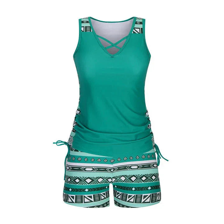 Marevia - Tankini-Badeanzug-Set mit verstellbaren Seiten