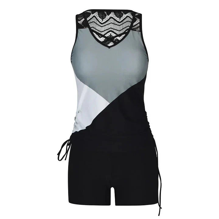 Marevia - Tankini-Badeanzug-Set mit verstellbaren Seiten