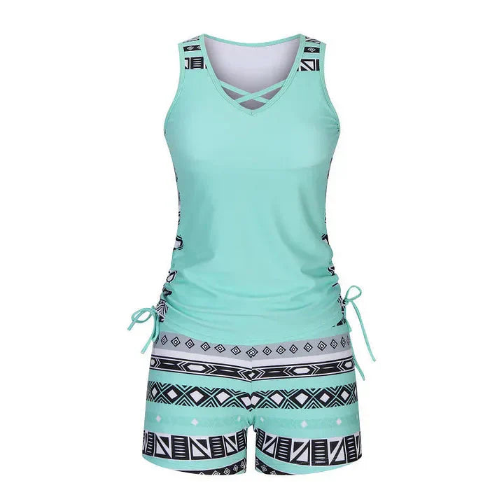 Marevia - Tankini-Badeanzug-Set mit verstellbaren Seiten