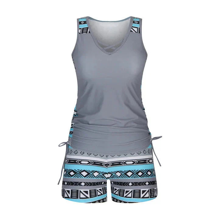 Marevia - Tankini-Badeanzug-Set mit verstellbaren Seiten