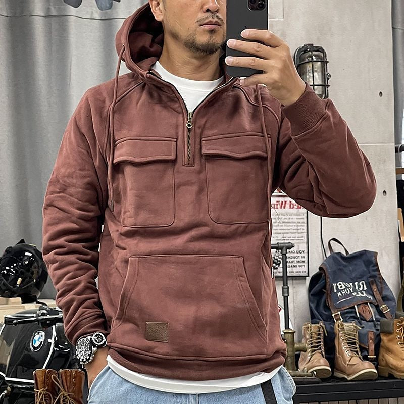 Francis | Kapuzenpullover mit Taschen und Reißverschluss