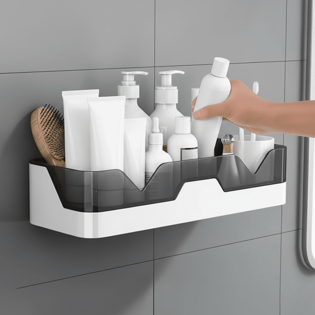Badezimmer-Wandregal ohne Bohren – Elegante Aufbewahrung