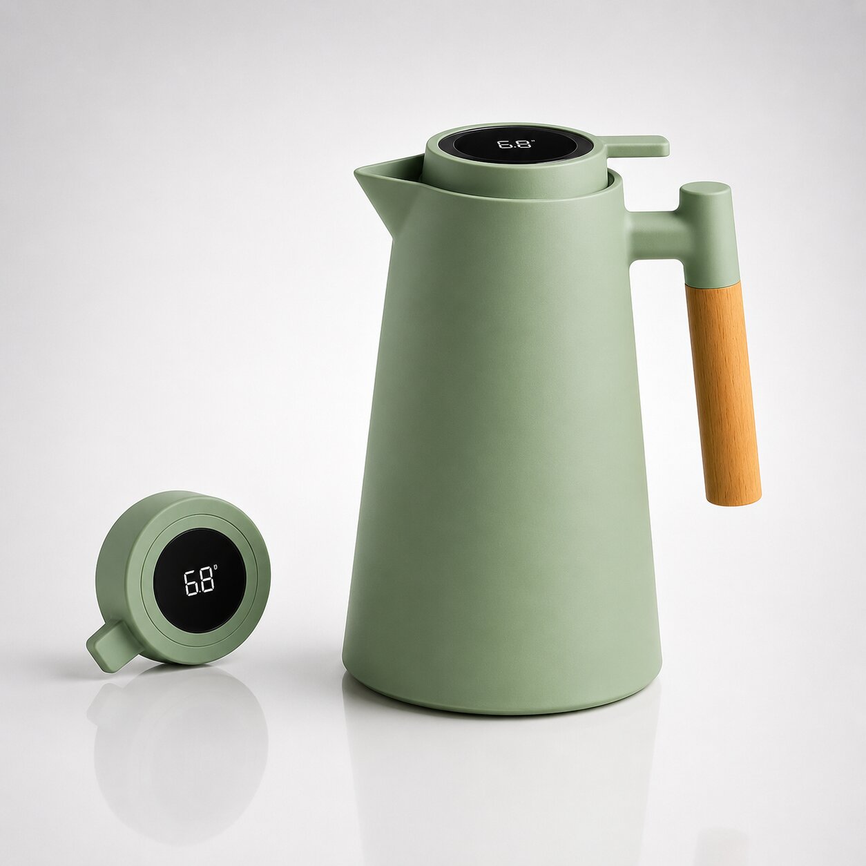 Thermoskanne | 1 Liter Mit Temperaturanzeige | Hält Kaffee & Tee Stundenlang Warm | ThermaVue
