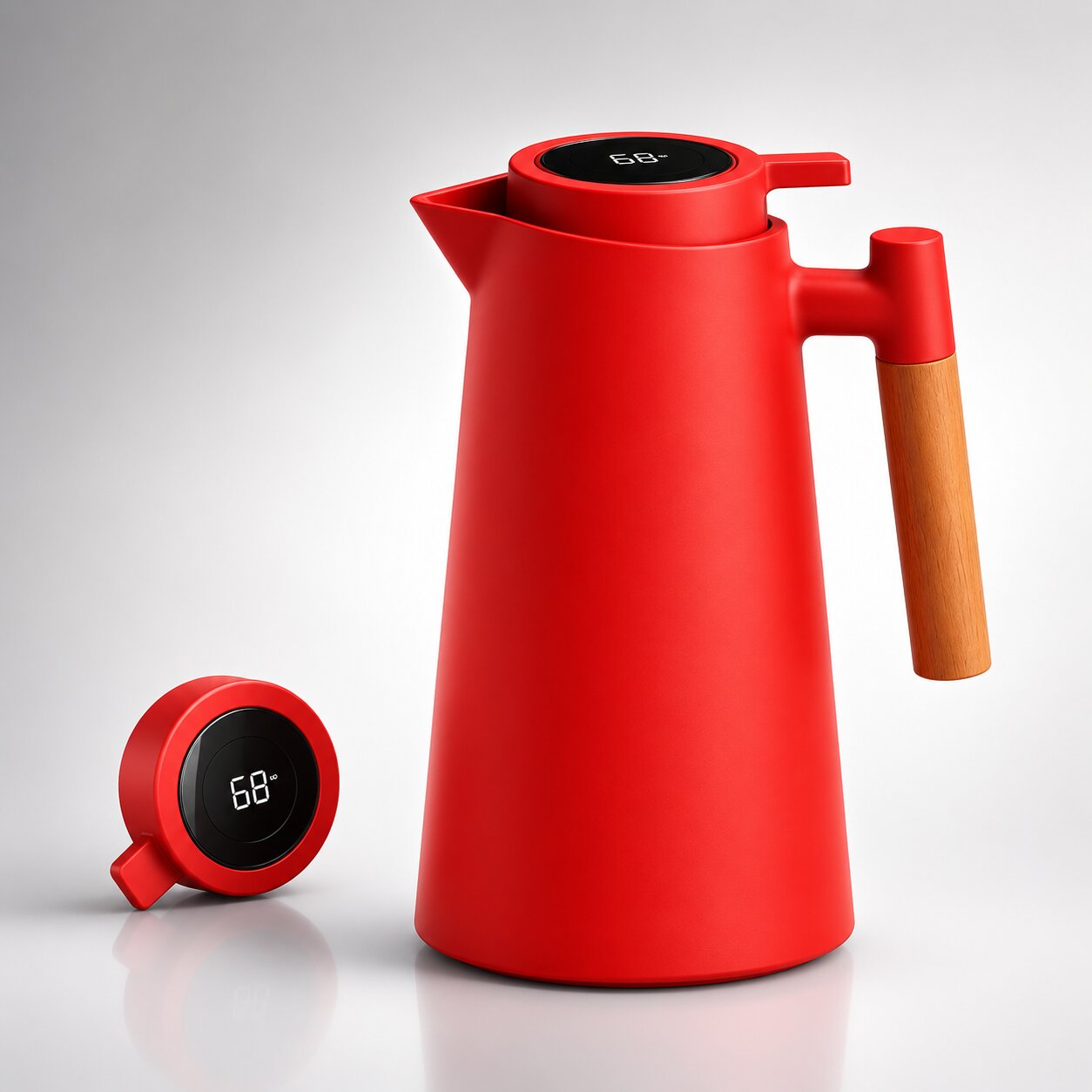 Thermoskanne | 1 Liter Mit Temperaturanzeige | Hält Kaffee & Tee Stundenlang Warm | ThermaVue
