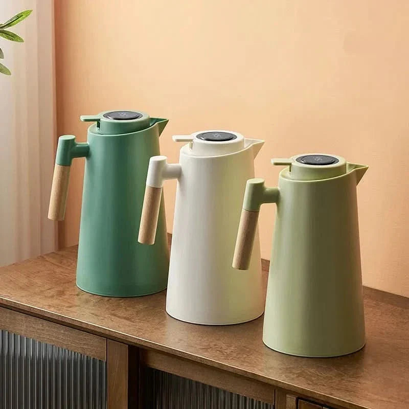 Thermoskanne | 1 Liter Mit Temperaturanzeige | Hält Kaffee & Tee Stundenlang Warm | ThermaVue