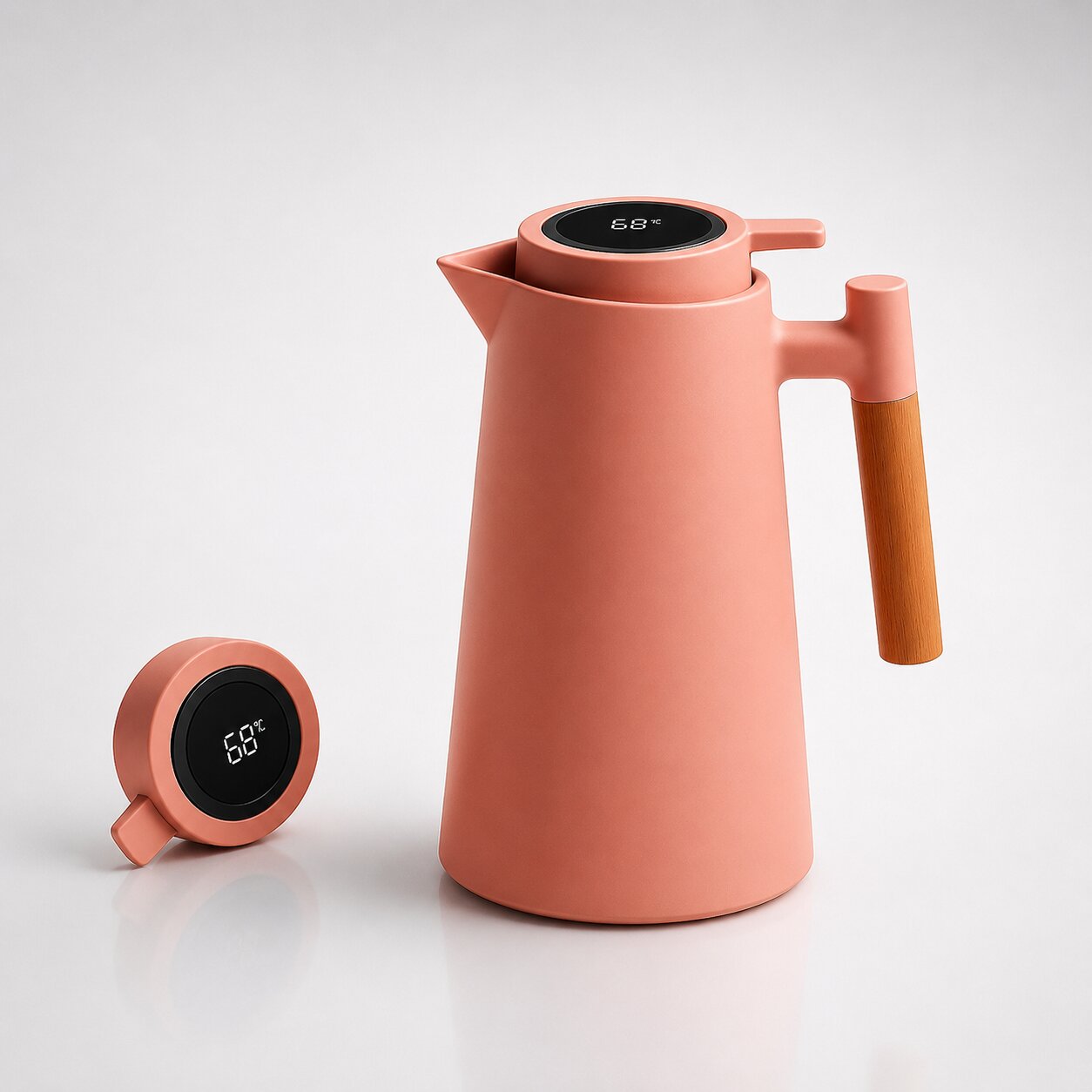 Thermoskanne | 1 Liter Mit Temperaturanzeige | Hält Kaffee & Tee Stundenlang Warm | ThermaVue