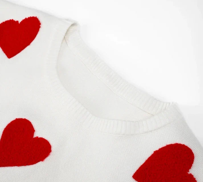 Amélie – Oversized Pullover mit Herz-Design