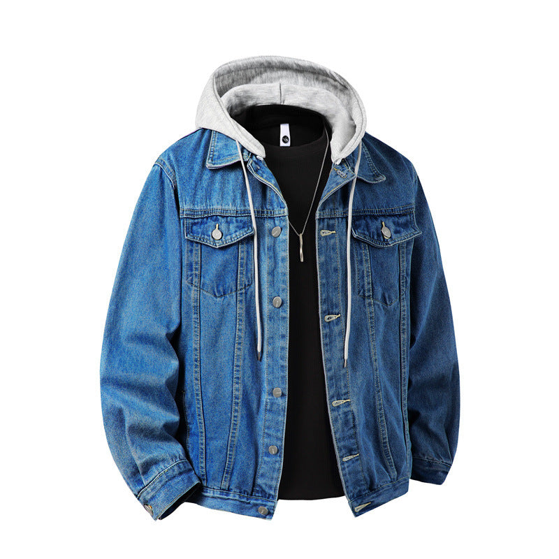 Herrenjacke mit Kapuze und Brusttaschen