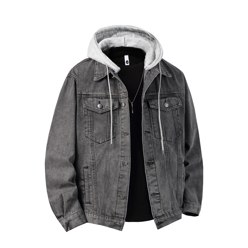 Herrenjacke mit Kapuze und Brusttaschen