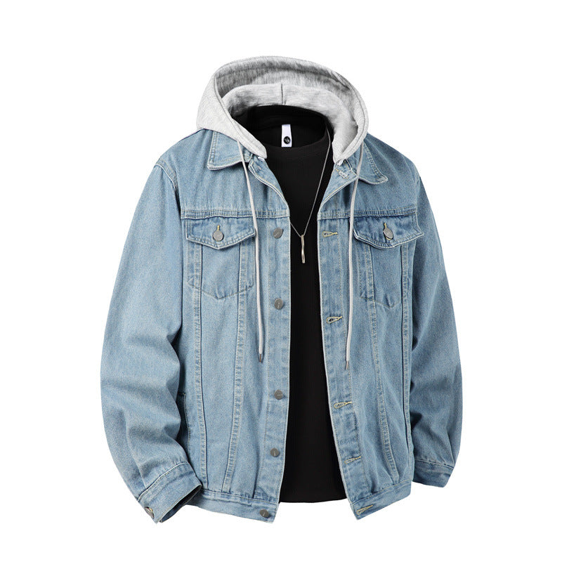 Herrenjacke mit Kapuze und Brusttaschen