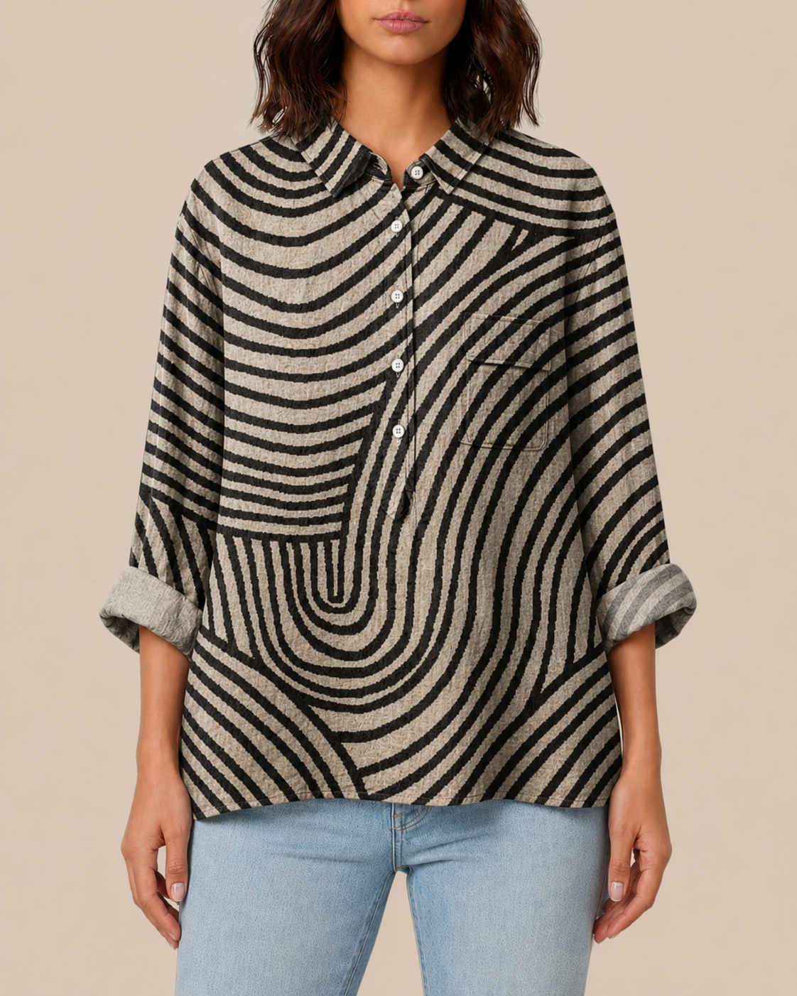 Becca | Bluse mit Künstlerprint