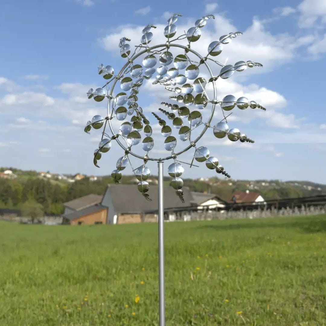 Metall Windspiel für Garten & Terrasse – Drehend, Wetterbeständig