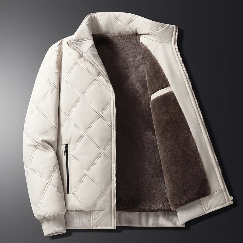 Herren Langarm-Winterjacke mit Taschen