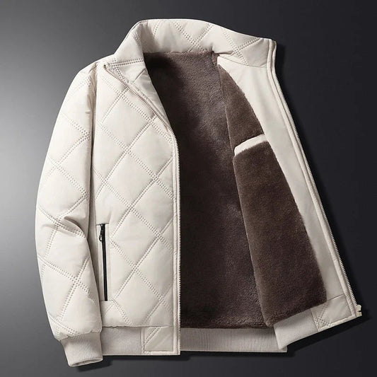 Herren Langarm-Winterjacke mit Taschen