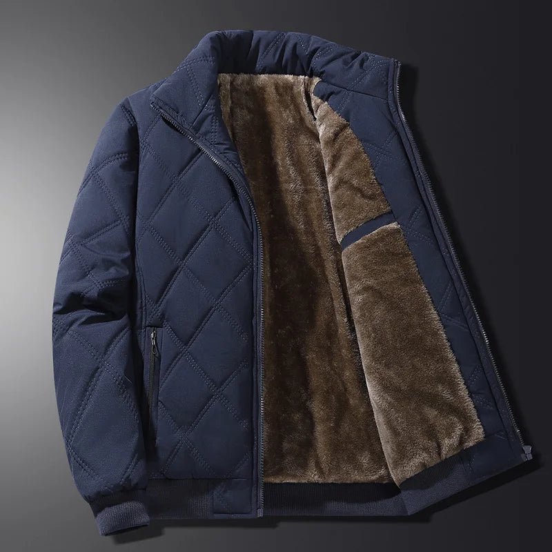 Herren Langarm-Winterjacke mit Taschen