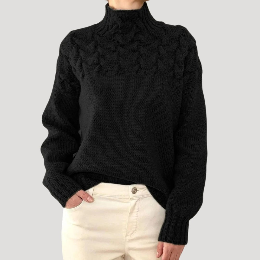 Tomke | Rollkragenpullover mit Zopfmuster