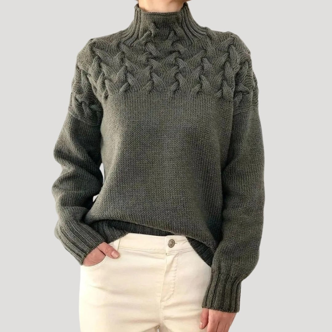 Tomke | Rollkragenpullover mit Zopfmuster