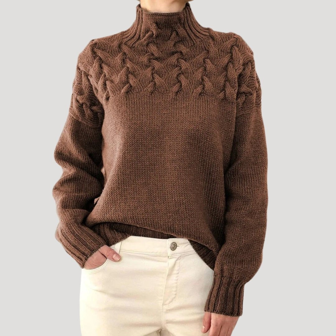 Tomke | Rollkragenpullover mit Zopfmuster