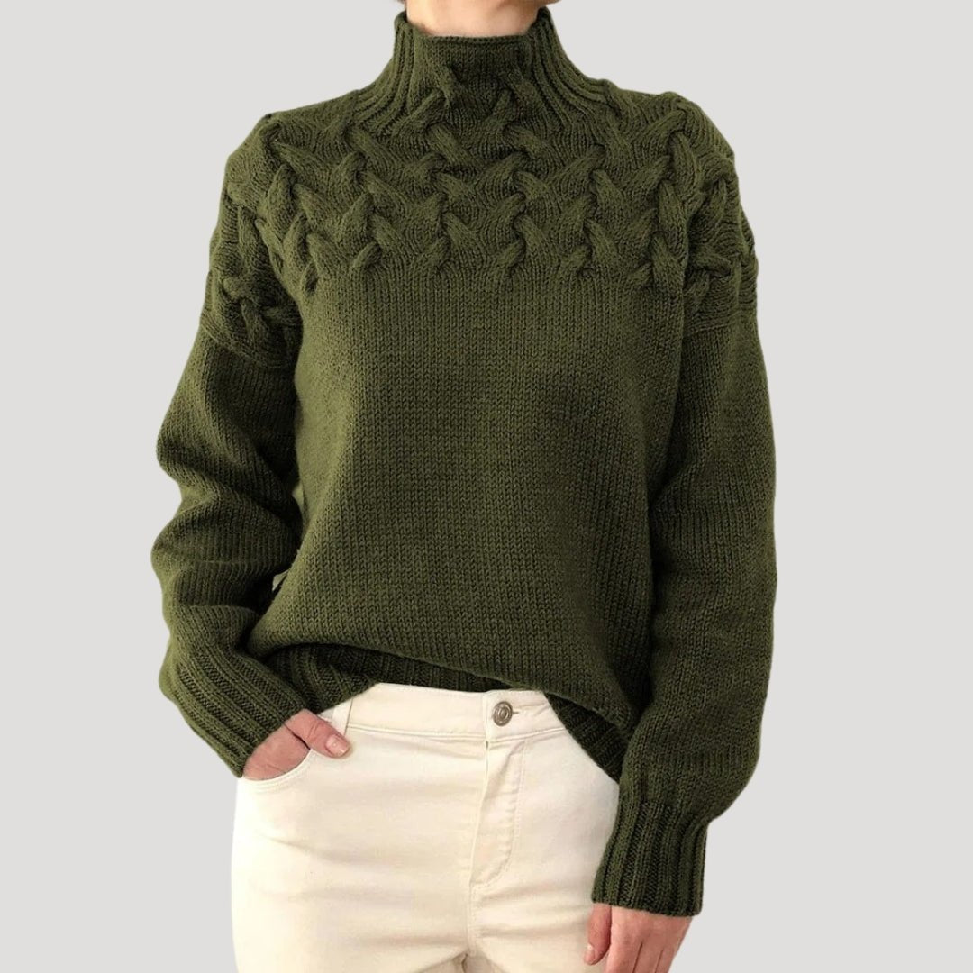 Tomke | Rollkragenpullover mit Zopfmuster