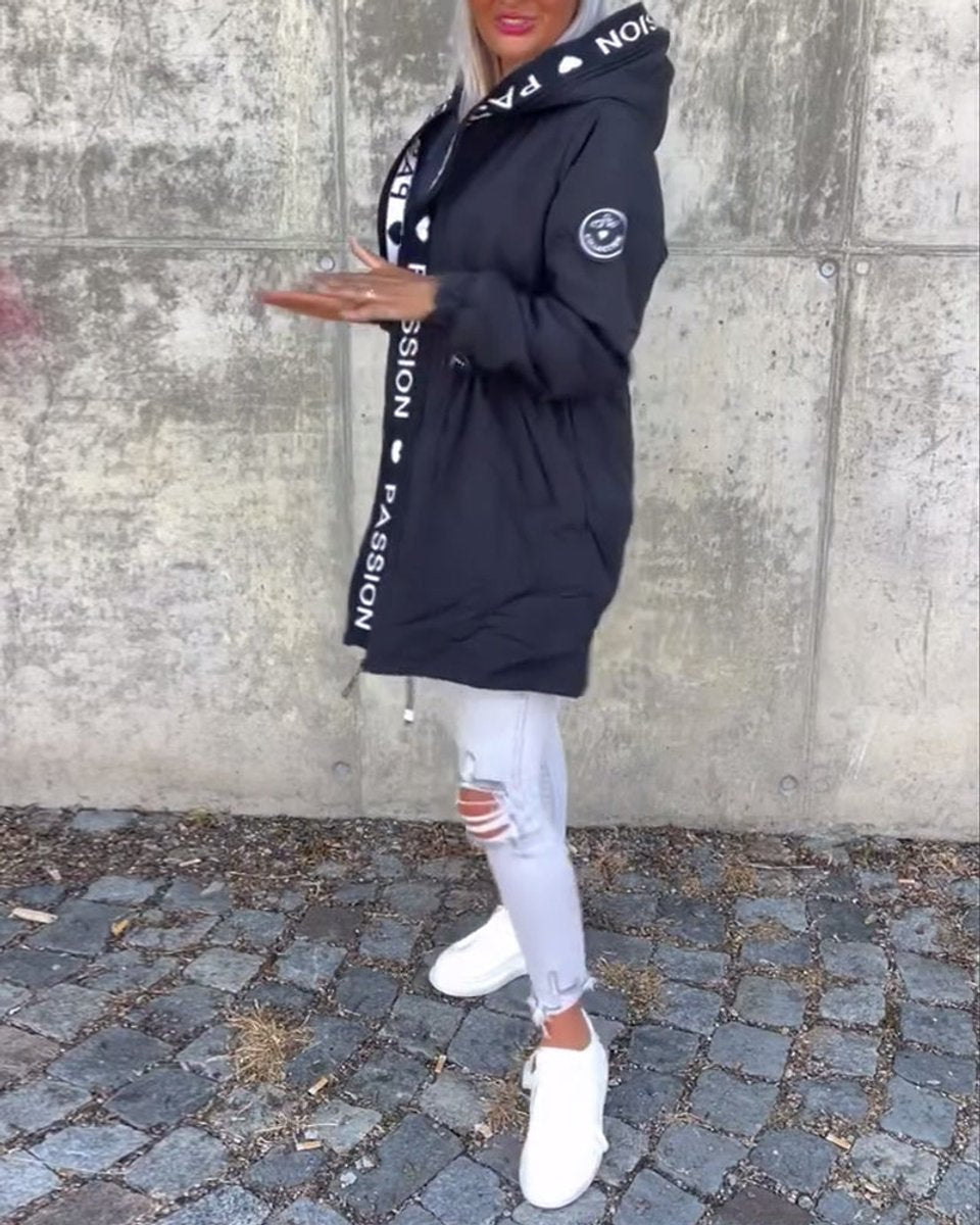 Camila | Midi-Parka mit Kapuze und Kordelzug